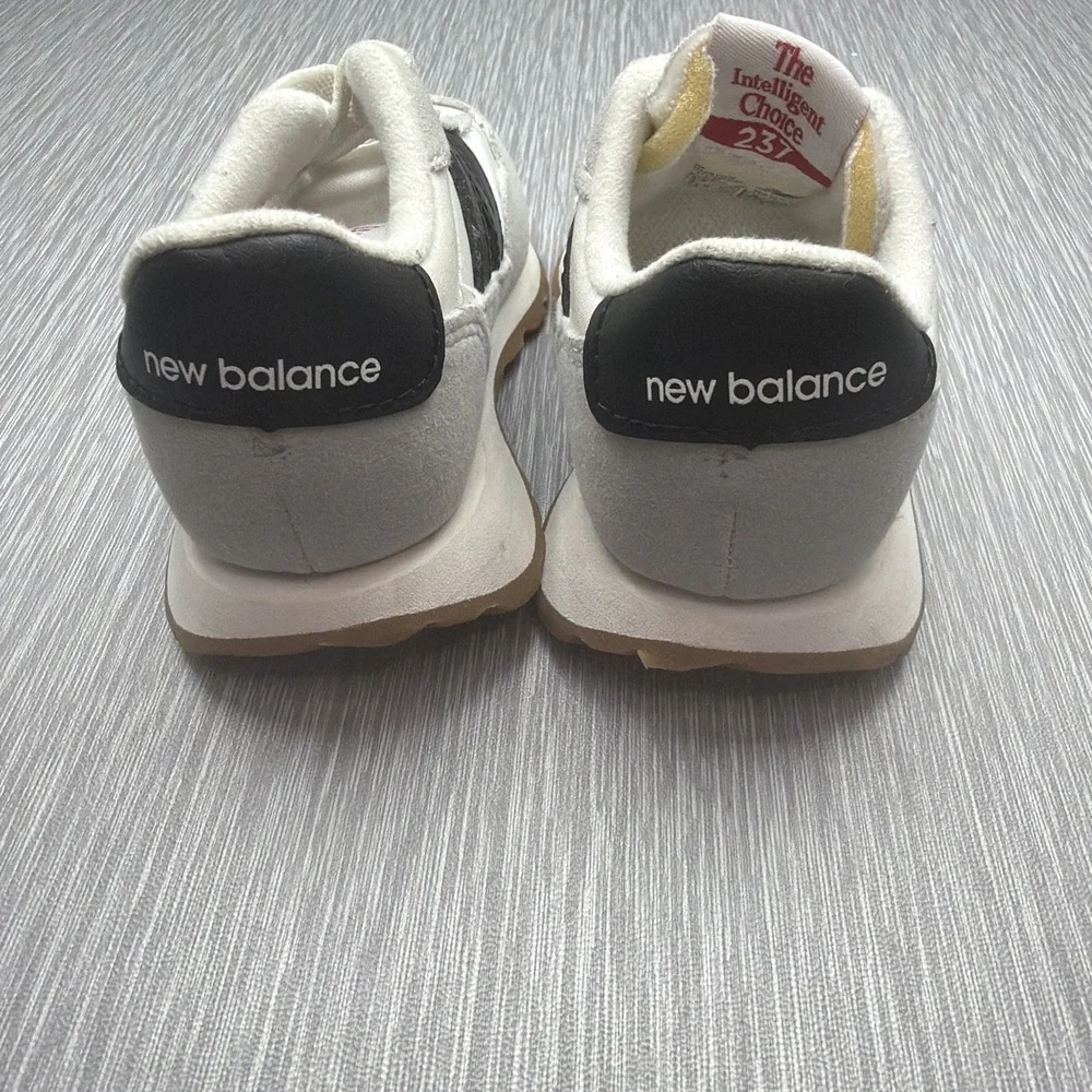 New Balance 237 Toddler Sneakers Gray Black Gum Sole Lace Up Shoes Kids 5.5